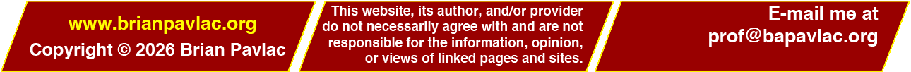 Copyright 2026; This website, its author, and /or provider do not necessarily agree with and are not responssbile for the information, opinon, or views of linked pages ad sites; e-mail at given address